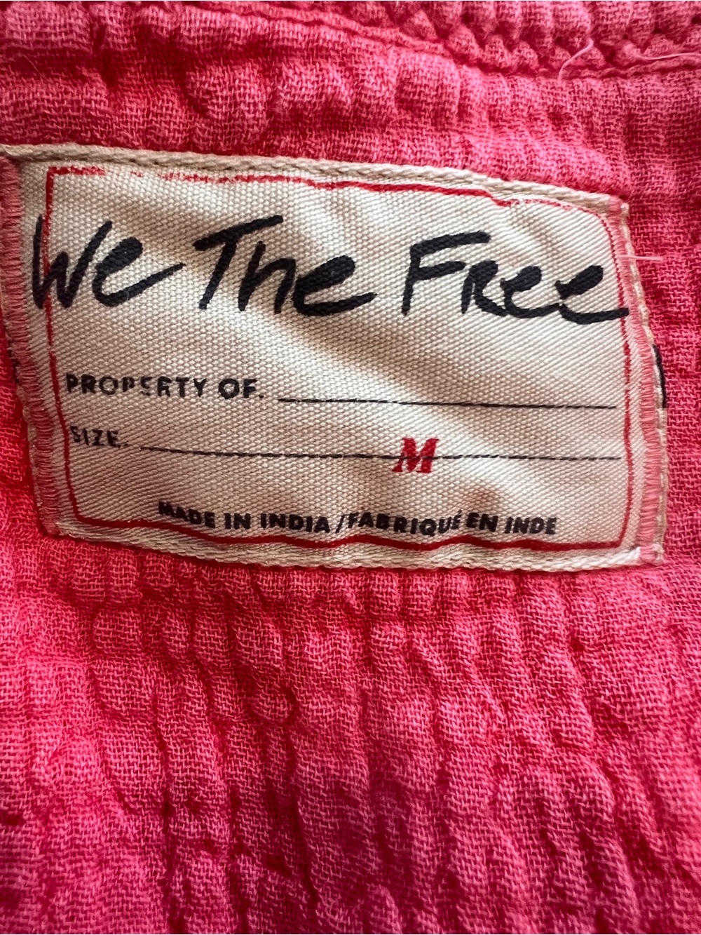 We The Free Horizons Washed Gauze Button-Front Peasant Top in Coral Pink - Picture 4 of 7